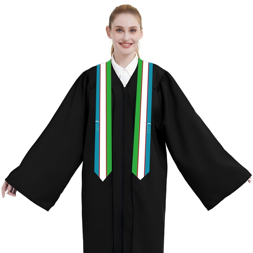 6118 National Flag Graduation Stole Embroidery Sash for Study Aboard